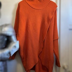 Orange Asymmetrical Tunic Sweater by Truth + Style 🍊